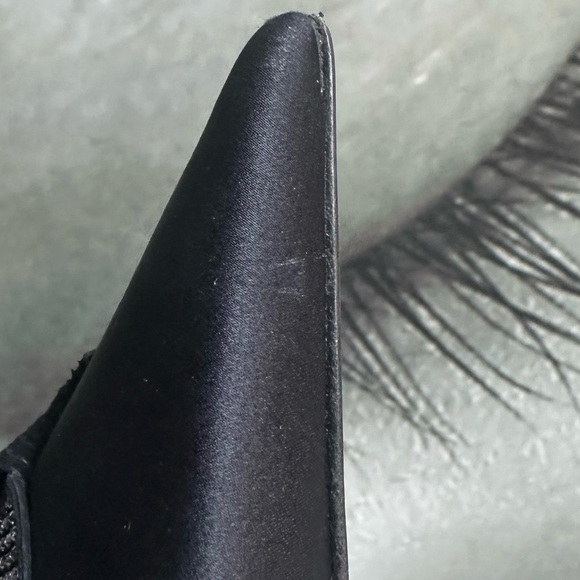 🌺MACH & MACH🌺 Wonder Tulip Satin Slingback Pumps Black Size: 38 - Picture 13 of 14